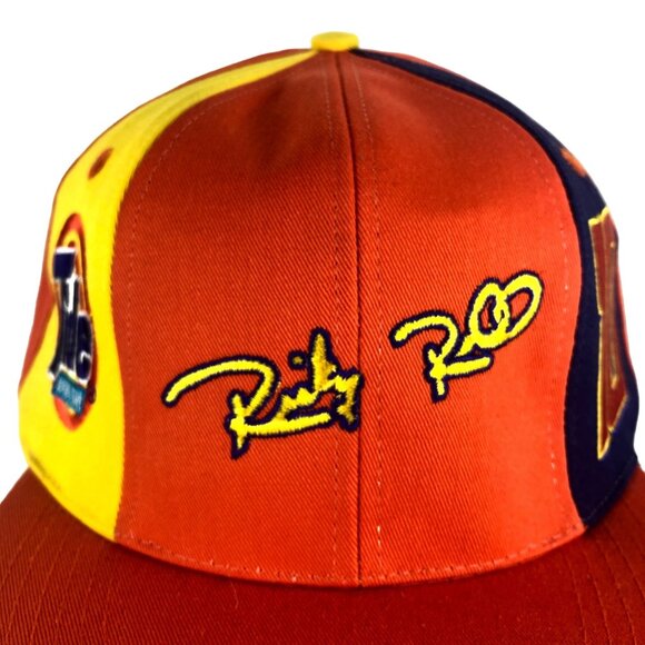 Vintage Snapback Hat Ricky Rudd Tide Racing NASCAR 10 Orange Baseball Cap - Picture 3 of 13